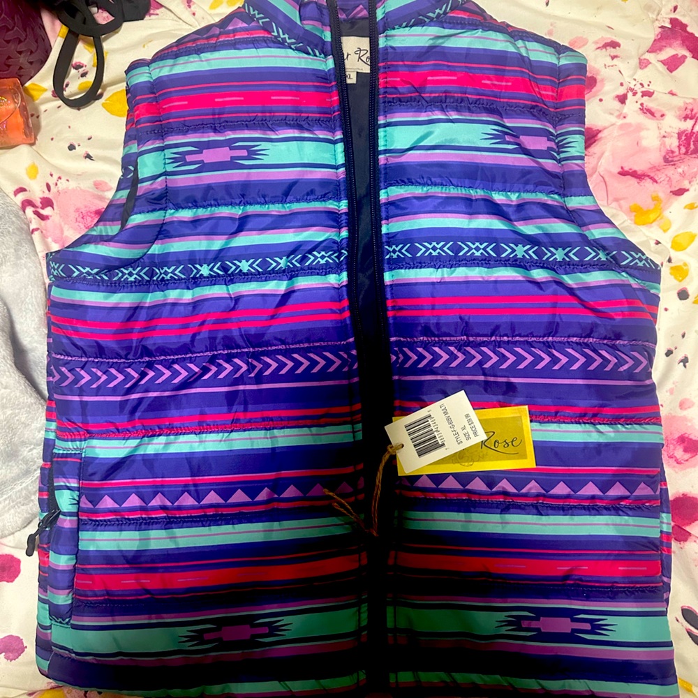 NWT -Girls Aztec Vest
